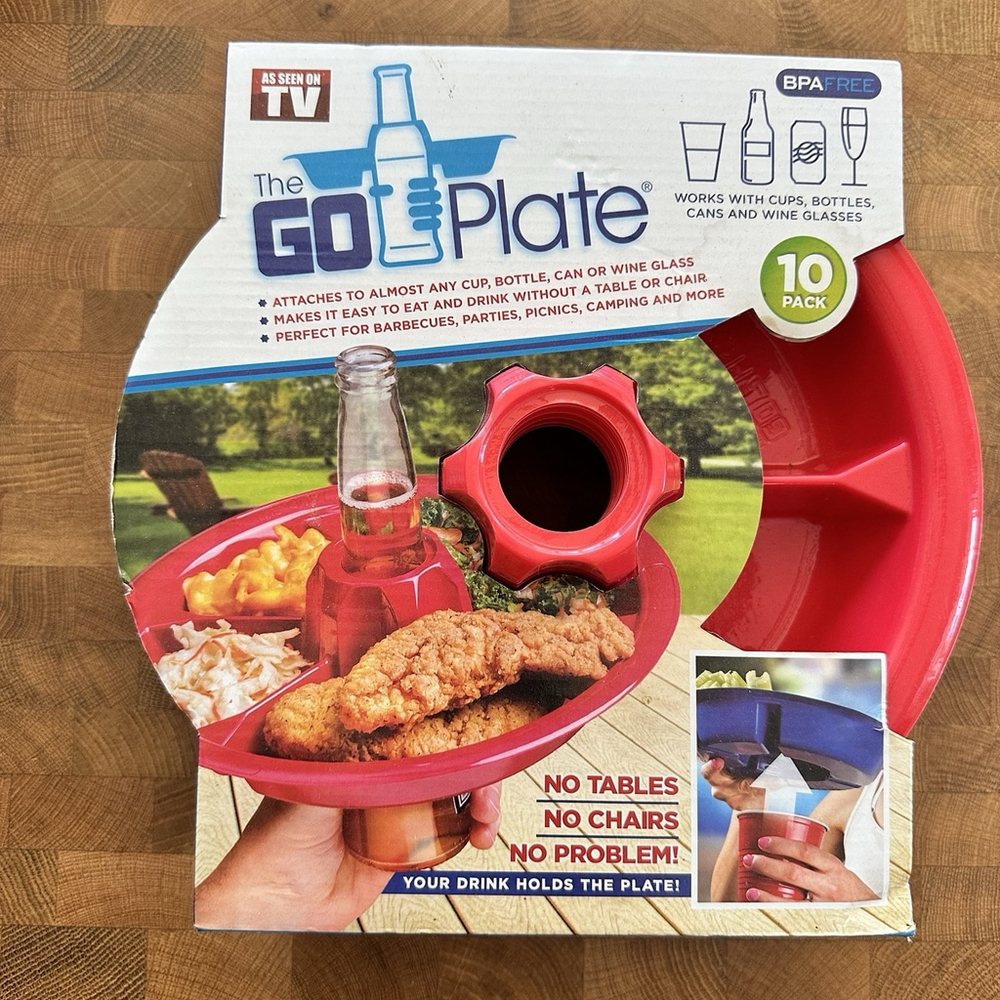 NEW- THE GO Plate ~ 4 COMPARTMENTS - 10 PACK